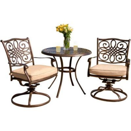 ALMO FULFILLMENT SERVICES LLC Hanover® Traditions 3 Piece Outdoor Bistro Set TRADITIONS3PCSW